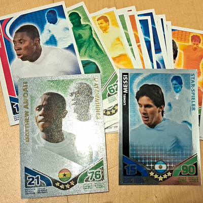 Topps Match Attack 2010 28 Cards Including Lionel Messi & Matthew Amoah