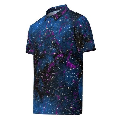 Space Stars Galaxy Planet Hawaiian Shirt Adult Men Unisex Beach