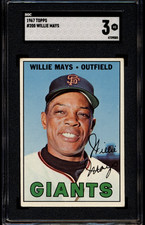 1967 Topps #200 Willie Mays San Francisco Giants HOF SGC 3 VG