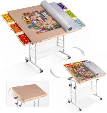 2000 Piece Foldable Jigsaw Puzzle Table with Angle & Height Adjustment, Jigsaw B