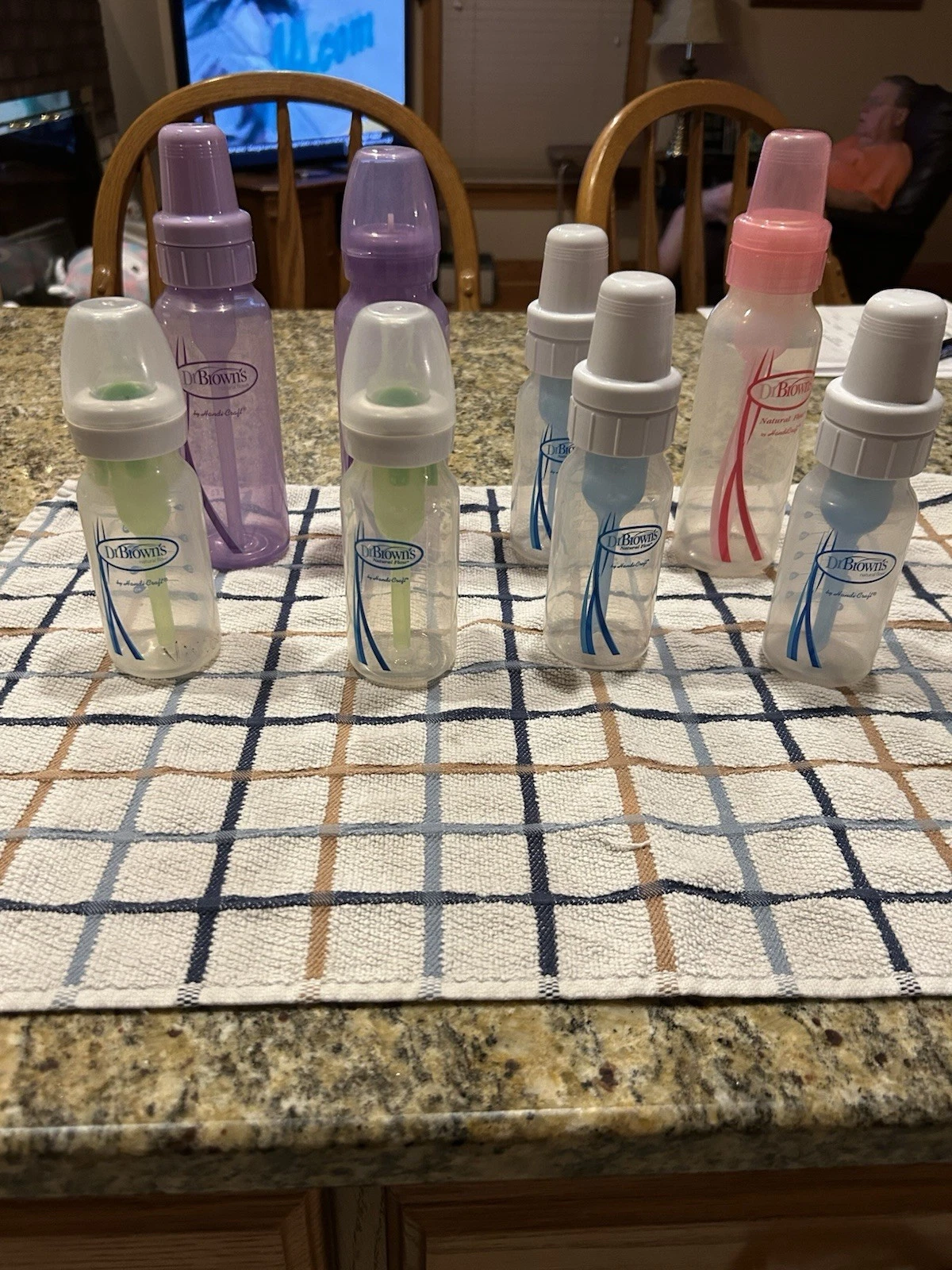 Baby Bottles Dr. Brown. Set If 8 Various Sizes
