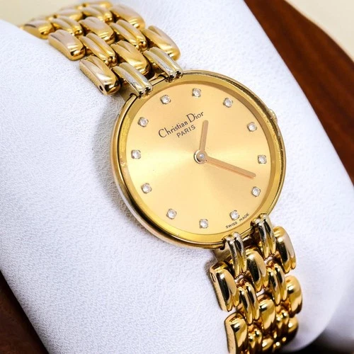 Working Christian Dior watch, Baghira, 12 diamonds, new battery Cleaned.