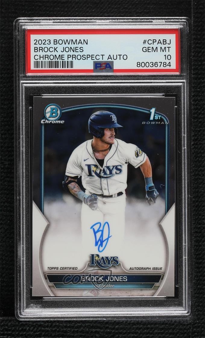 2023 Bowman Chrome Prospect Auto Brock Jones #CPA-BJ PSA 10 GEM MT Auto 0z92