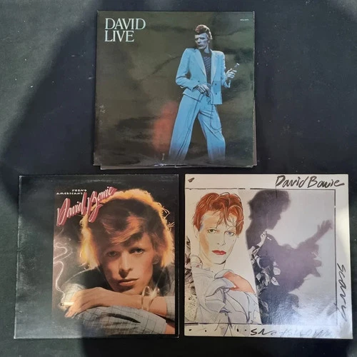 David Bowie 4 x Vinyl Record LP Job Lot Let's Dance Scary Monsters Live