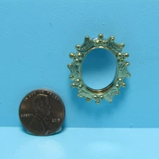 Dollhouse Miniature Gold Detailed Wall Mirror MUL2327A