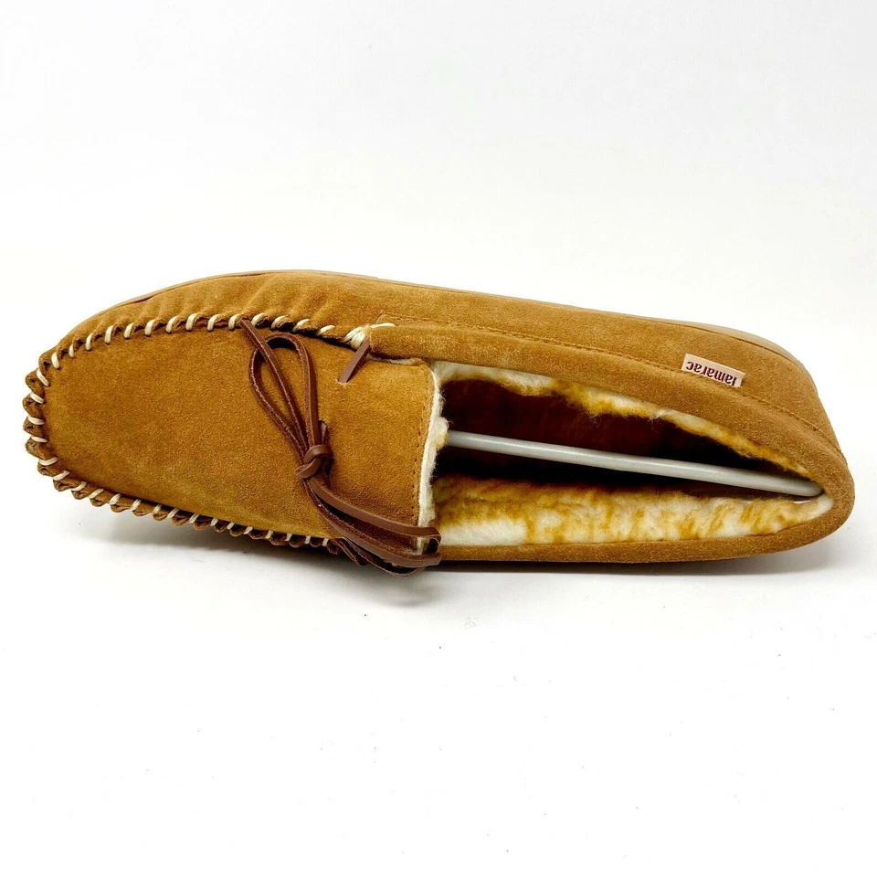 Tamarac Camper Tostado Cuero de Vaca Para Hombres Talla 15 Ancho Mocasín Cómodo Zapatillas Zapatos Foto 4 de 4