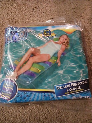 Vintage Pool Float H2O Go 6 Ft Long Deluxe Relaxing Lounge