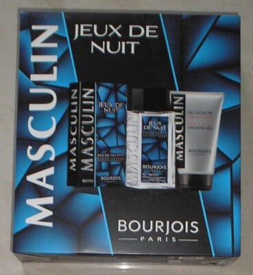 Set 100%  Bourjois Men Jeux De Nuit Masculin EDT Woda Toaletowa 100ml, gel 150ml