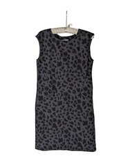 Michael Michael Kors Dress Sz M Women's Gray Animal Print Sleeveless Sheath