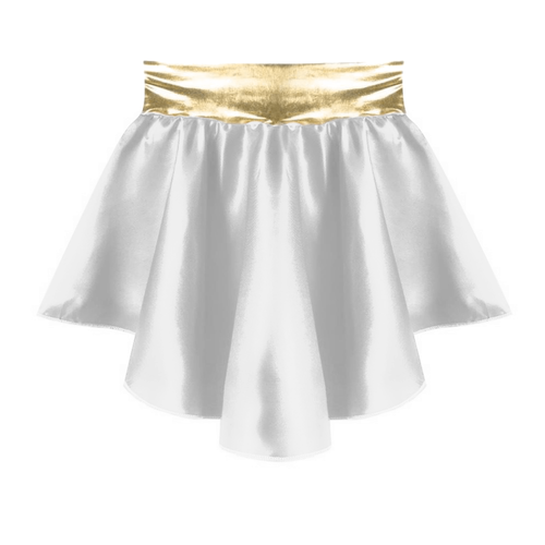 SUPER HERO Woman Supergirl SATIN & GOLD SKIRT Womens Fancy Dress Costume - Picture 16 of 19