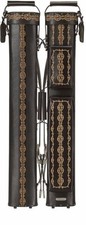 Instroke 3x5 Infinity Etched Dark Brown Leather Pool Cue Case FREE Shipping