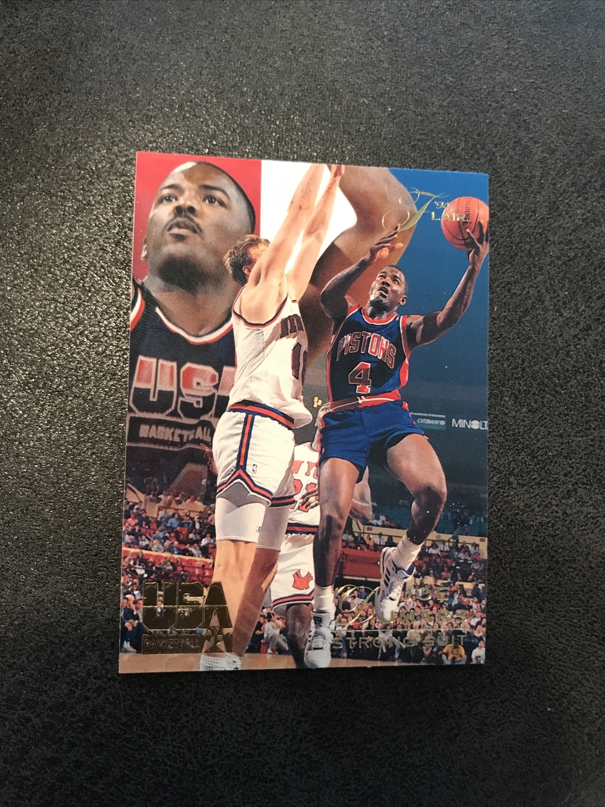 1994 Flair USA Pistons Basketball Card #17 Joe Dumars PISTONS/Strong Suit