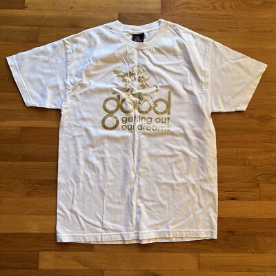 Vintage Kanye West Good Music White Gold T Shirt Size Large