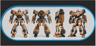 Academy TOBOT X Robot Multi Color Parts Plastic Model Kit 22cm