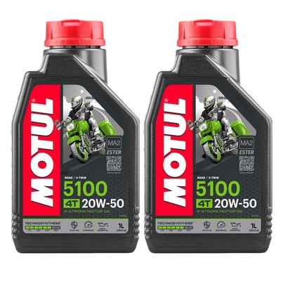 Motul 5100 20W-50 Road V-Twin 4T 4-Stroke 3L Engine Oil 3 x 1L 109944