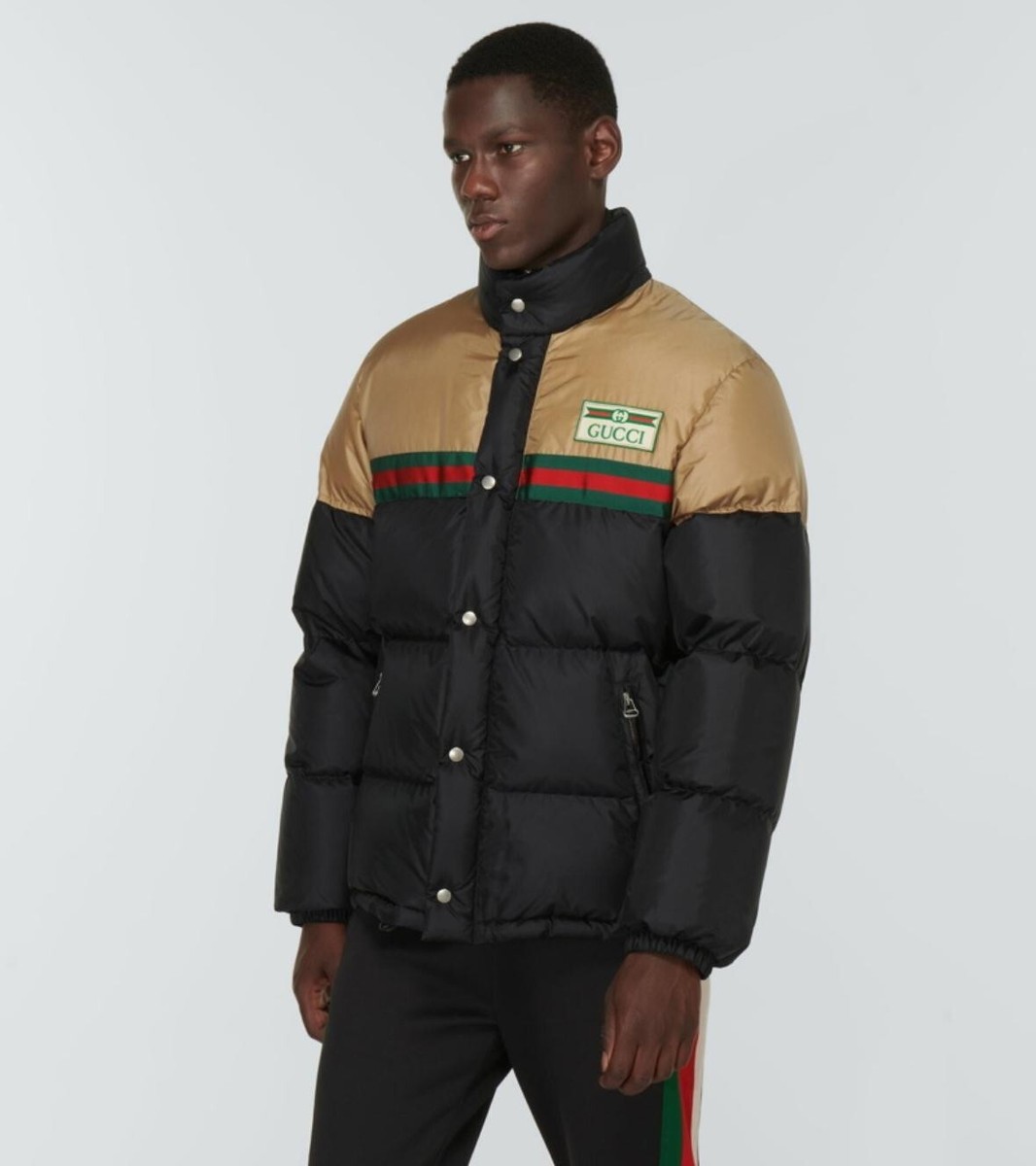 Gucci Nylon Satin Padded Jacket In Black Size Medium New With Tag