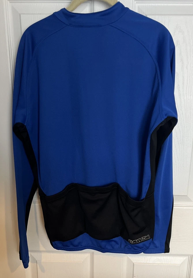 Pearl Izumi Cycling Jacket Men L Full Zip Blue/Black Colorblock Long Sleeve - Image 2 of 4