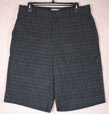 NIKE GOLF Shorts MENS 32 BLACK Striped TOUR PERFORMANCE DRI FIT Swoosh