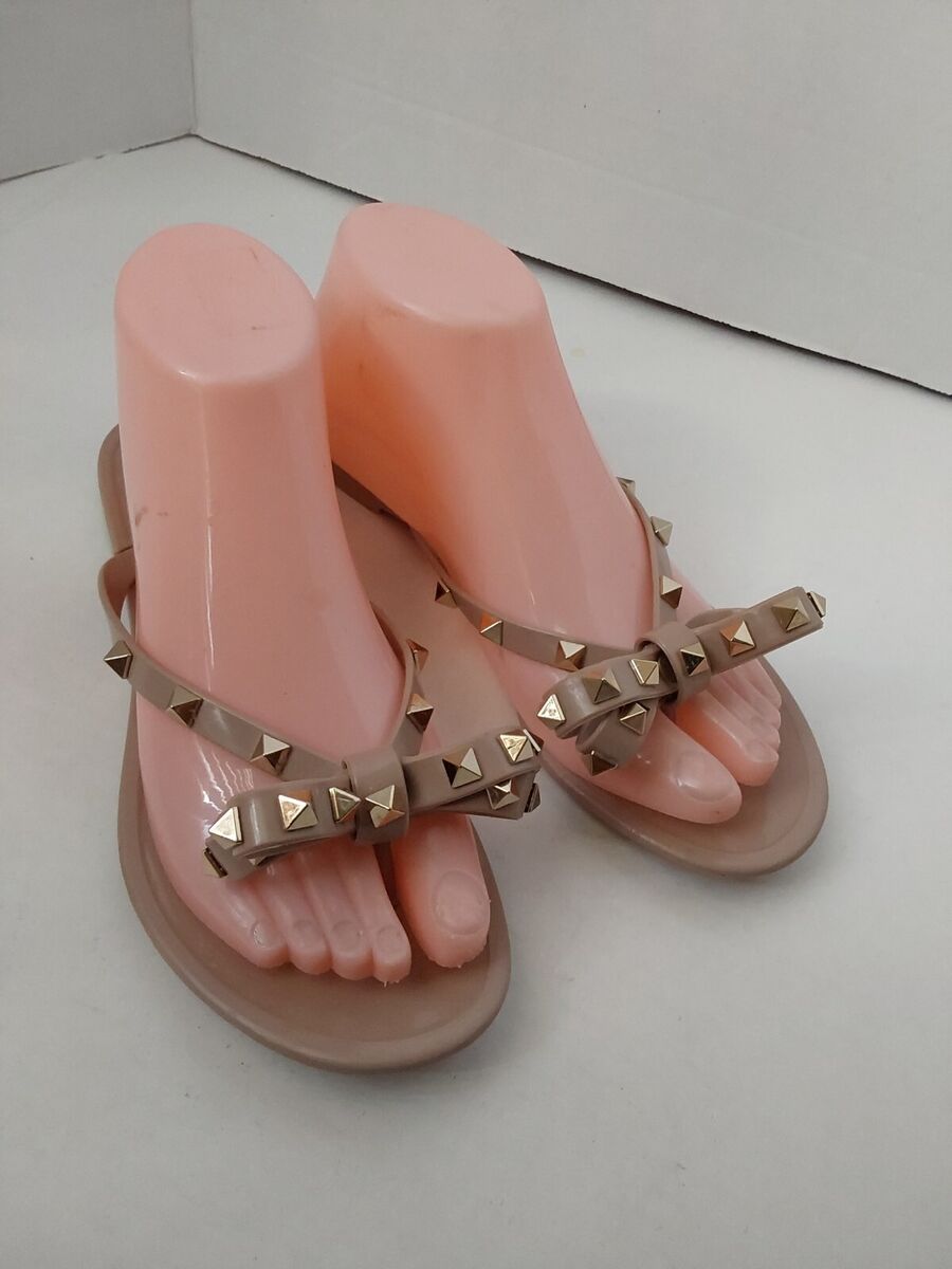 $420 -VALENTINO GARAVANI ROCKSTUD JELLY THONG SANDALS $420 -VALENTINO GARAVANI ROCKSTUD JELLY THONG SANDALS