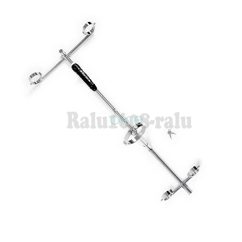 New Full Stainless Steel Lock Sling Bar Hand Ankle Cuff Neck Collar