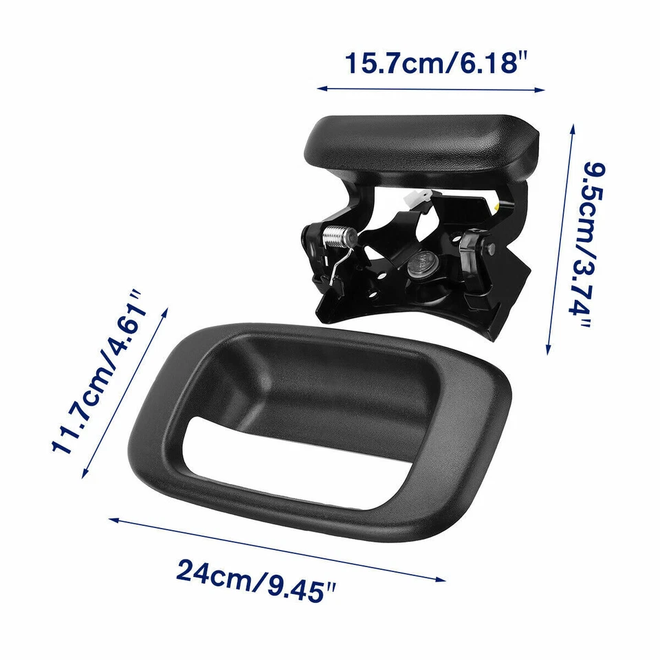 For Chevrolet Silverado 1500 GMC Sierra 1500 1999-07 Tailgate Latch Handle&Bezel - Imagem 3 de 4