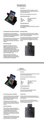 360° Hülle für Huawei Nova 8 SE Vitality Edition Geldbörse Etui Universal Schwarz Lea - Bild 6 von 6
