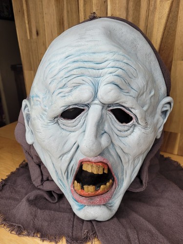 Zombie Goblin Full Head Mask & Half Head Undead Helmet Skeleton Mask Set Of 2 - Picture 13 of 23