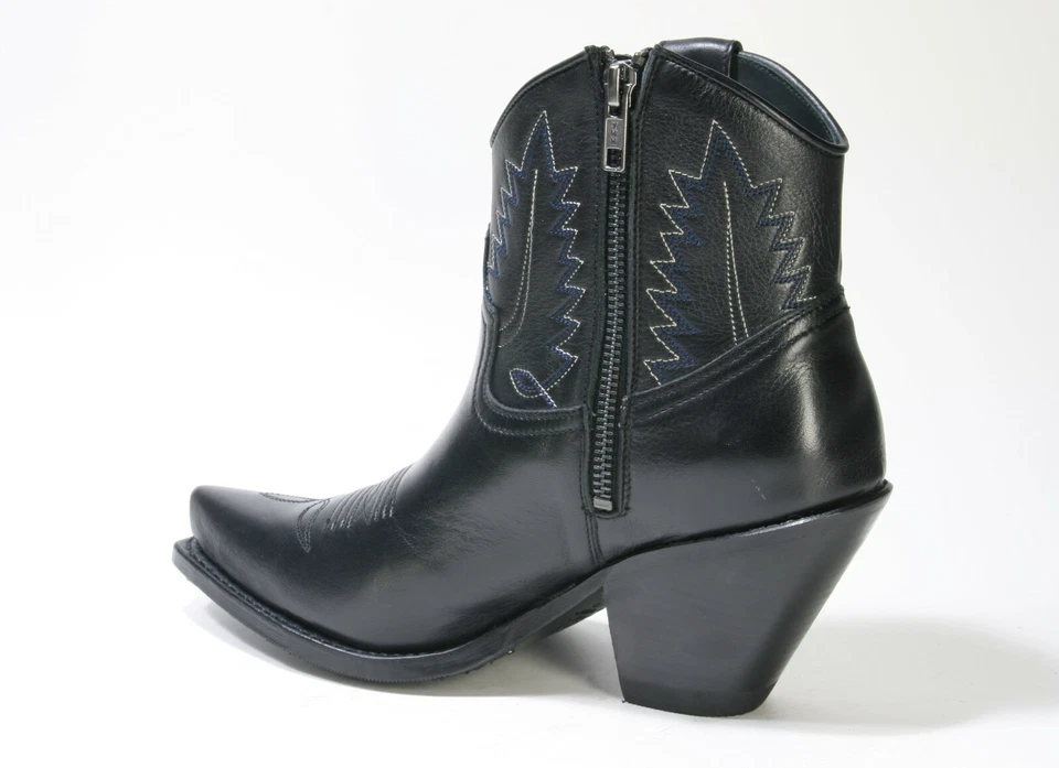 10779 Sendra Stivaletti Cowboy Gorca Nero Fatto A Mano Foto 4 de 4