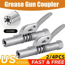 Grease Tool Tip Gun Coupler 10000 PSI Quick Lock Release Leak-Free Fit 1/8" NPT