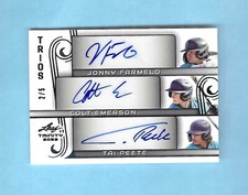2023 Leaf Trinity Trios Jonny Farmelo, Colt Emerson, Tai Peete Autographs #2/5 !