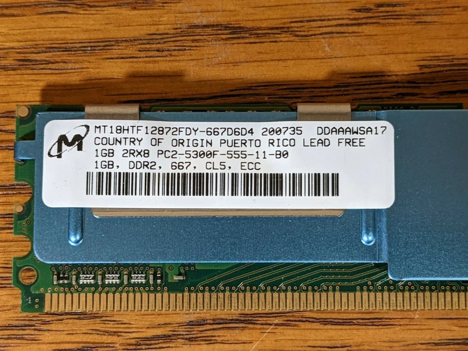 1gb Ddr Sdram Pc Memory Card 1rx4 Pc2-3200r-333 - Image 4 of 4