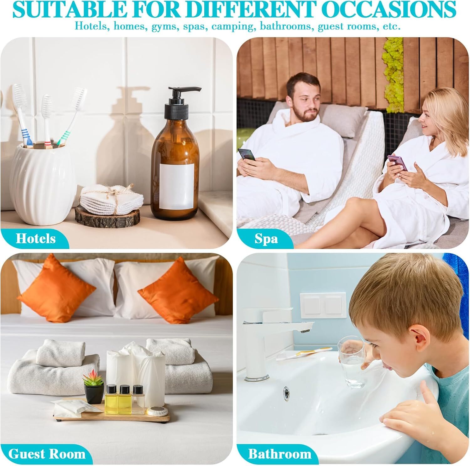 300 Pcs Individually Wrapped Toothbrushes Bulk with Dental Floss Set 100 Soft Br