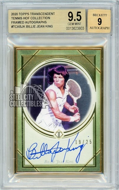 Billie Jean King 2020 Topps Transcendent Tennis Autograph 19/25 BGS 9.5 Gem Mint