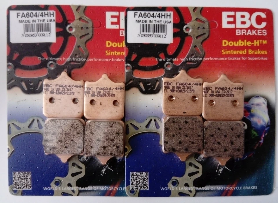 Pastillas de freno delanteras y traseras sinterizadas EBC se adaptan a BMW S1000R S1000RR (2010 a 2018) Foto 2 de 4