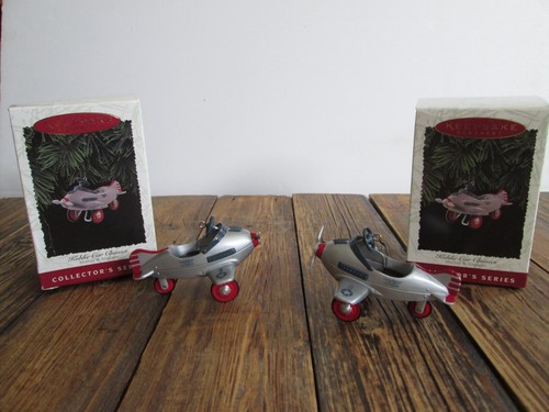 NEW 1996 Lot 2 Hallmark Keepsake Ornament Murray Airplane Kiddie Car Classics #3 - Picture 8 of 14