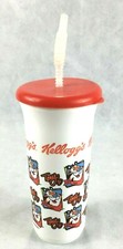 VINTAGE Kellogg's Co. 1993,Tony the Tiger Plastic Tall Cup Sipper Straw EUC