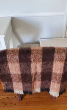 Vintage 100% Mohair Pile Wrap Scarf Made In Scotland Abraham & Straus 27"×83"