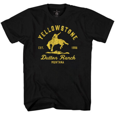 Yellowstone TV Show Dutton Ranch Bucking Bronco T-Shirt