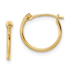 Real 14kt Yellow Gold Madi K Polished Hinged Hoop Earrings