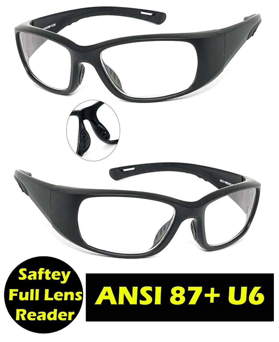 Full Lens Wrap Around Reading Safety Glasses ANSI Z87+ U6 From to  - Main Image