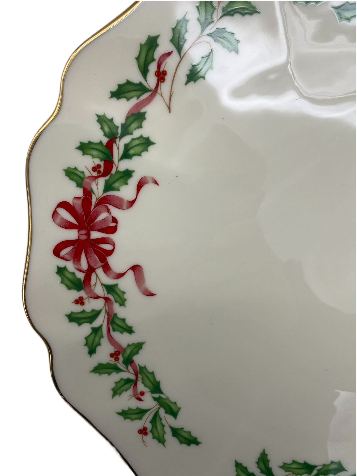 Lenox Holiday 11 " Flat Scalloped Cake Plate eBay