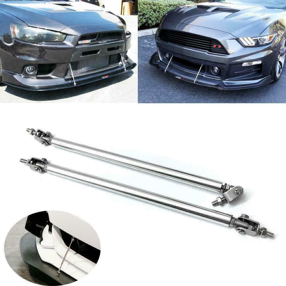 For BMW Car Front Bumper Lip Spoiler Splitter Gloss Black Bod Kit Strut Rods