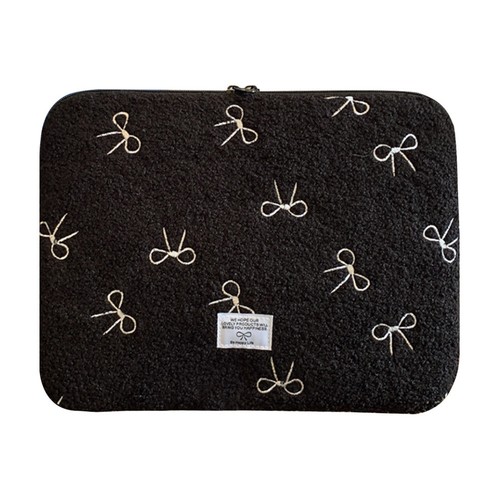 Bowknot Cute Laptop Sleeve Shockproof Soft Pad Tablet Bag Commute Work Study Bag - Afbeelding 4 van 18