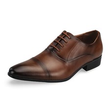 Herren Business Schuhe Halbschuhe Anzugschuh Schnürer Derby Elegant Cognac 45 46