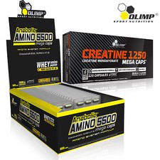 Aminoácidos anabólicos 5500 + monohidrato de creatina 60/180 cápsulas BCAA crecimiento muscular
