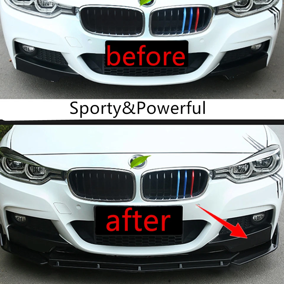 Add-on Universal Fit For 2004-08 Suzuki Forenza Black Front Lip Spoiler Splitter Foto 4 de 4