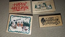 Vintage Hero arts PSX rubber stamps Christmas Holidays Limited Edition Lot 4
