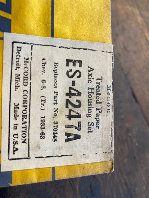 1933 - 1963 КОМПЛЕКТ ПРОКЛАДОК КОРПУСА ОСИ ГРУЗОВИКА CHEVROLET CHEVY NOS 1948 1950 1951 - Изображение 2 из 2