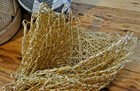 Gold Foil Woven Mesh Placemats Set of 6 Saro Lifestyle Galerie 15x15 — photo 4
