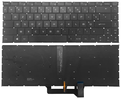 FRANÇAIS CLAVIER MSI GS65 Stealth Thin 8RE 8RF 8SE 8SF 8SG GS65VR NSK-FDAB LED - Photo 1/3